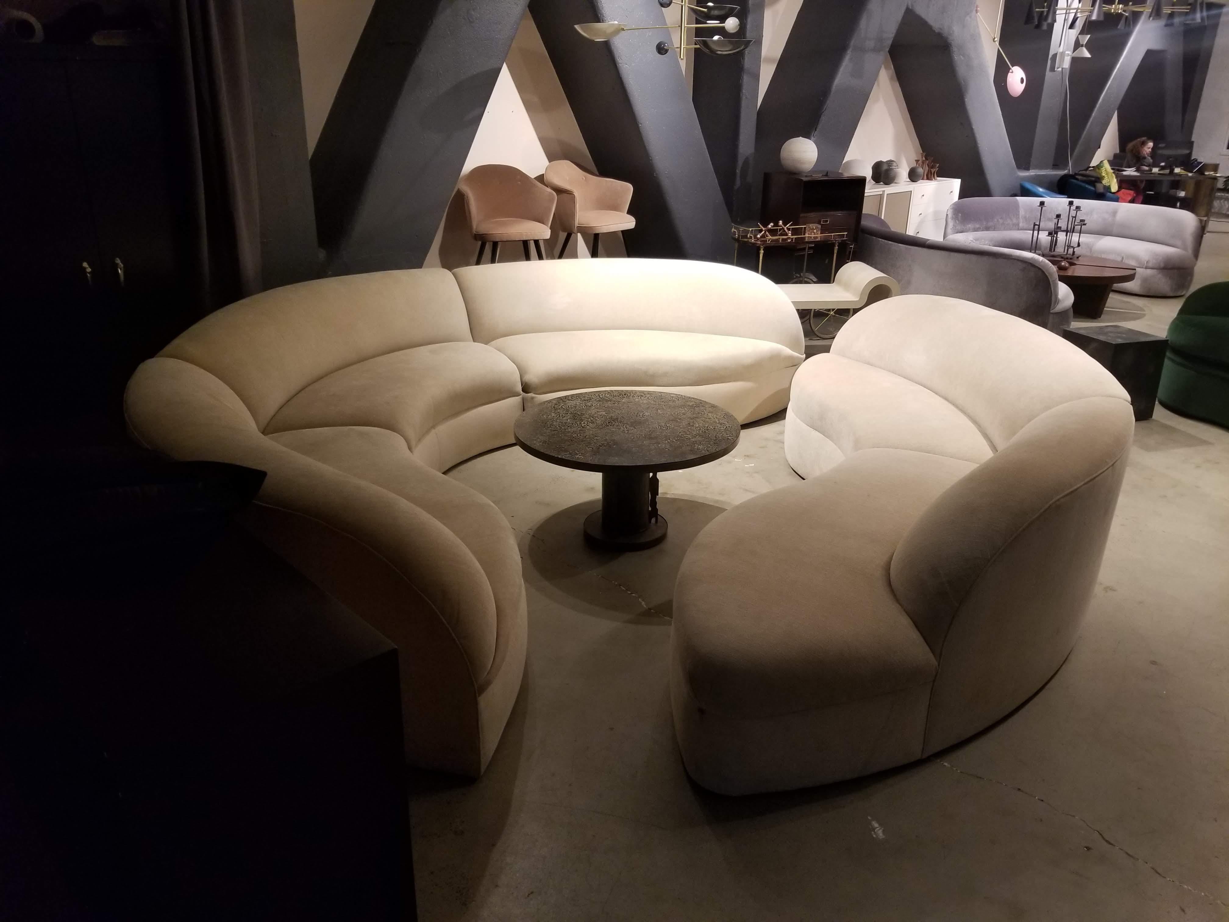 Massive Weiman Preview Sectional Serpentine Curved Sofa 5