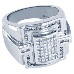 Massive White Gold Ring with 2.2ct Diamonds