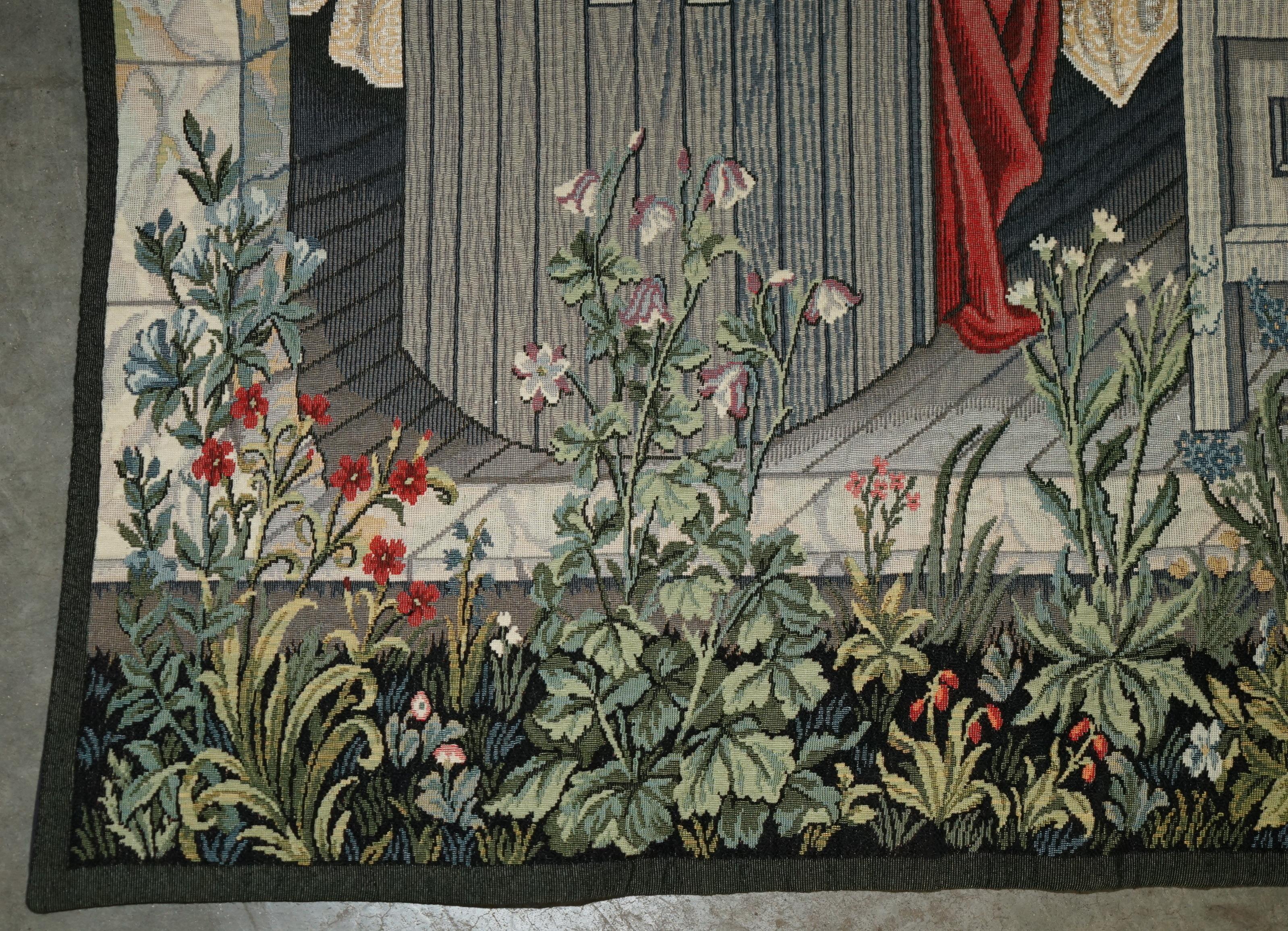 MASSiVE WILLIAM MORRIS GRAIL TAPESTRY SUMMONED TO THE QUEST BY A STRANGE DAMSEL 10