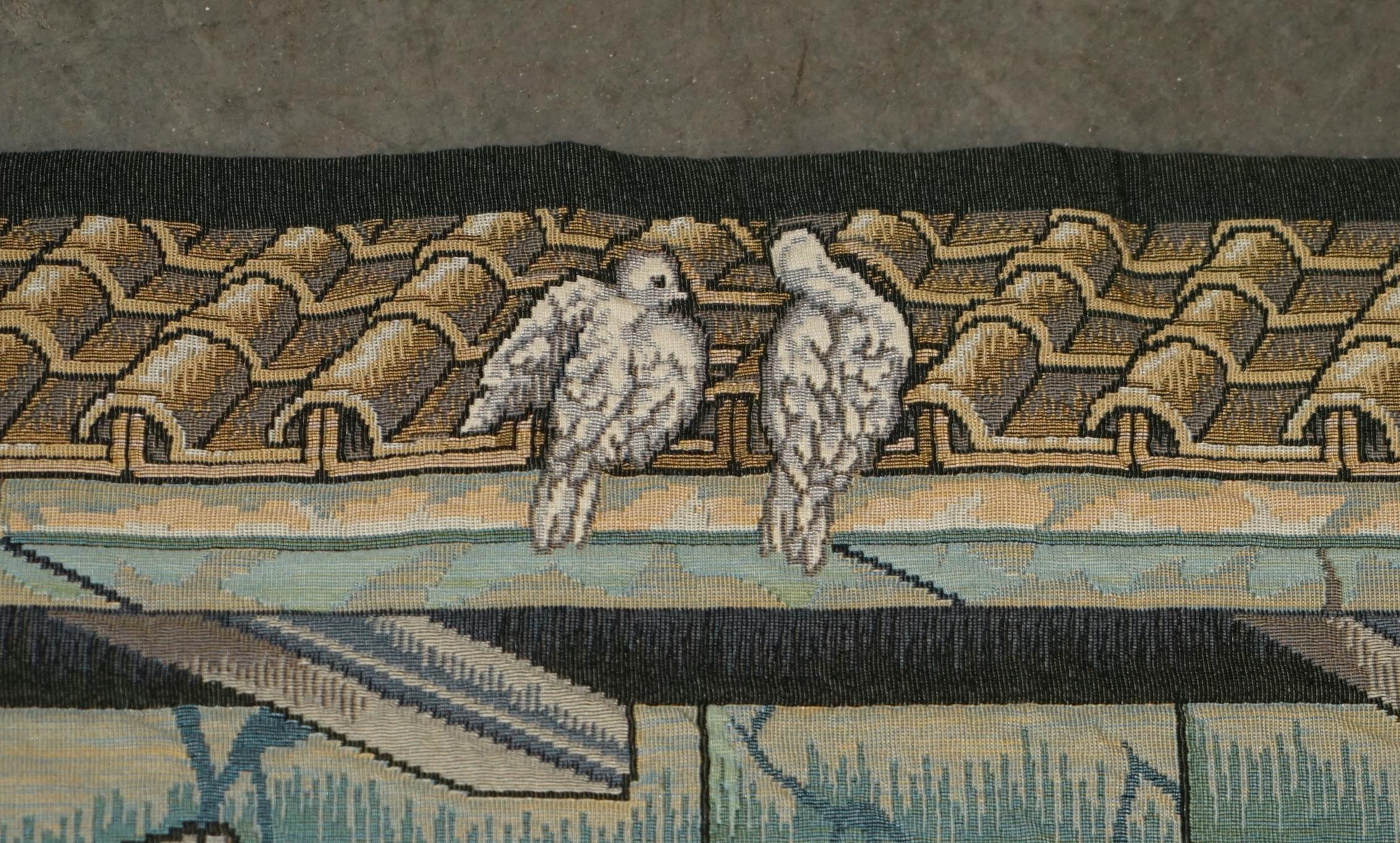MASSiVE WILLIAM MORRIS GRAIL TAPESTRY SUMMONED TO THE QUEST BY A STRANGE DAMSEL 12