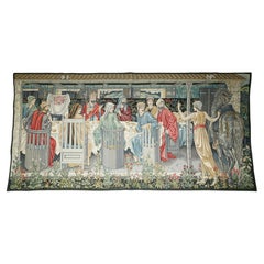 MASSIVE WILLIAM MORRIS GRAIL TAPESTRY SOMMERSO ALLA QUESTURA DA UNA STRANA DAMSELLA