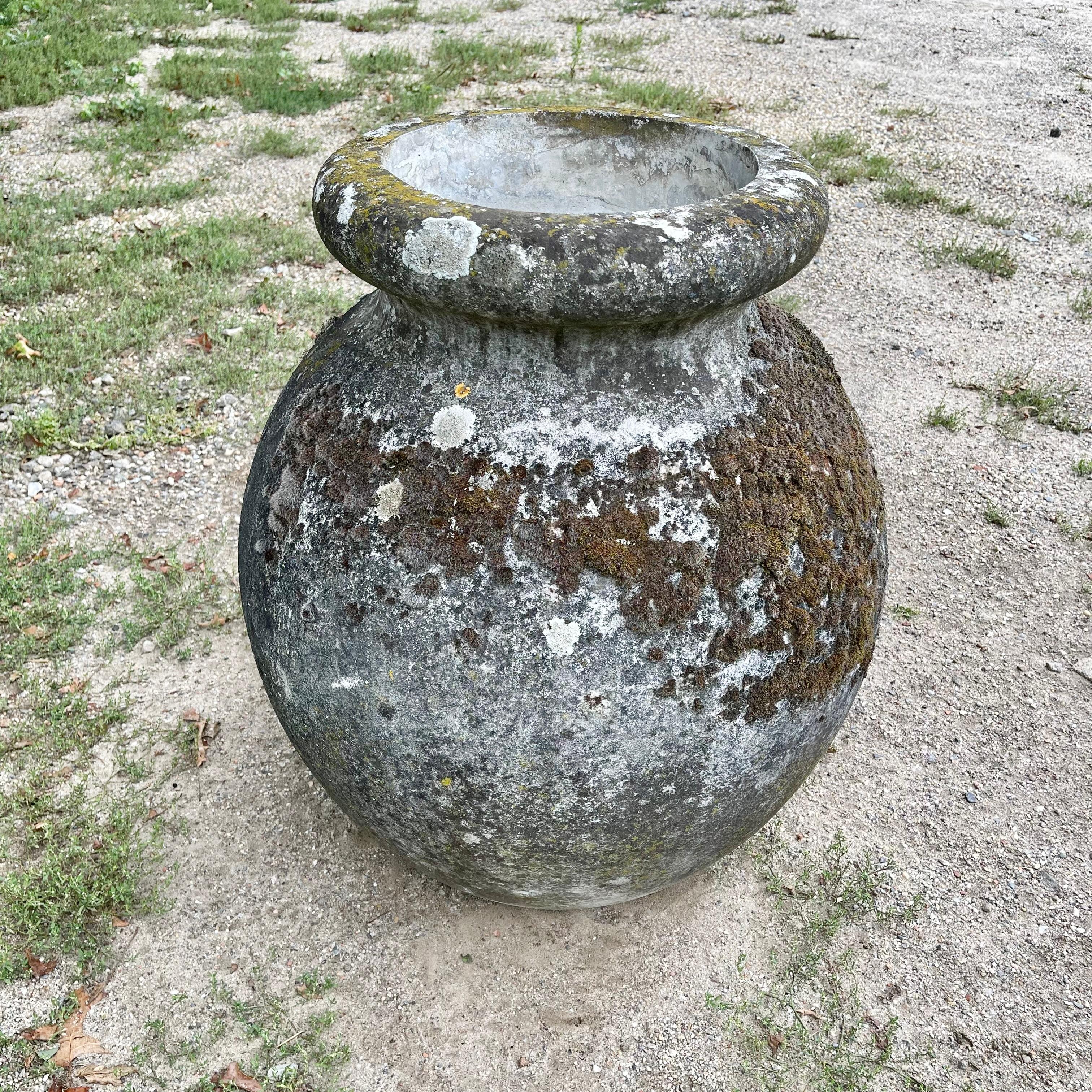 Concrete Massive Willy Guhl Olive Jar Planter, 1960s Switzerland For Sale