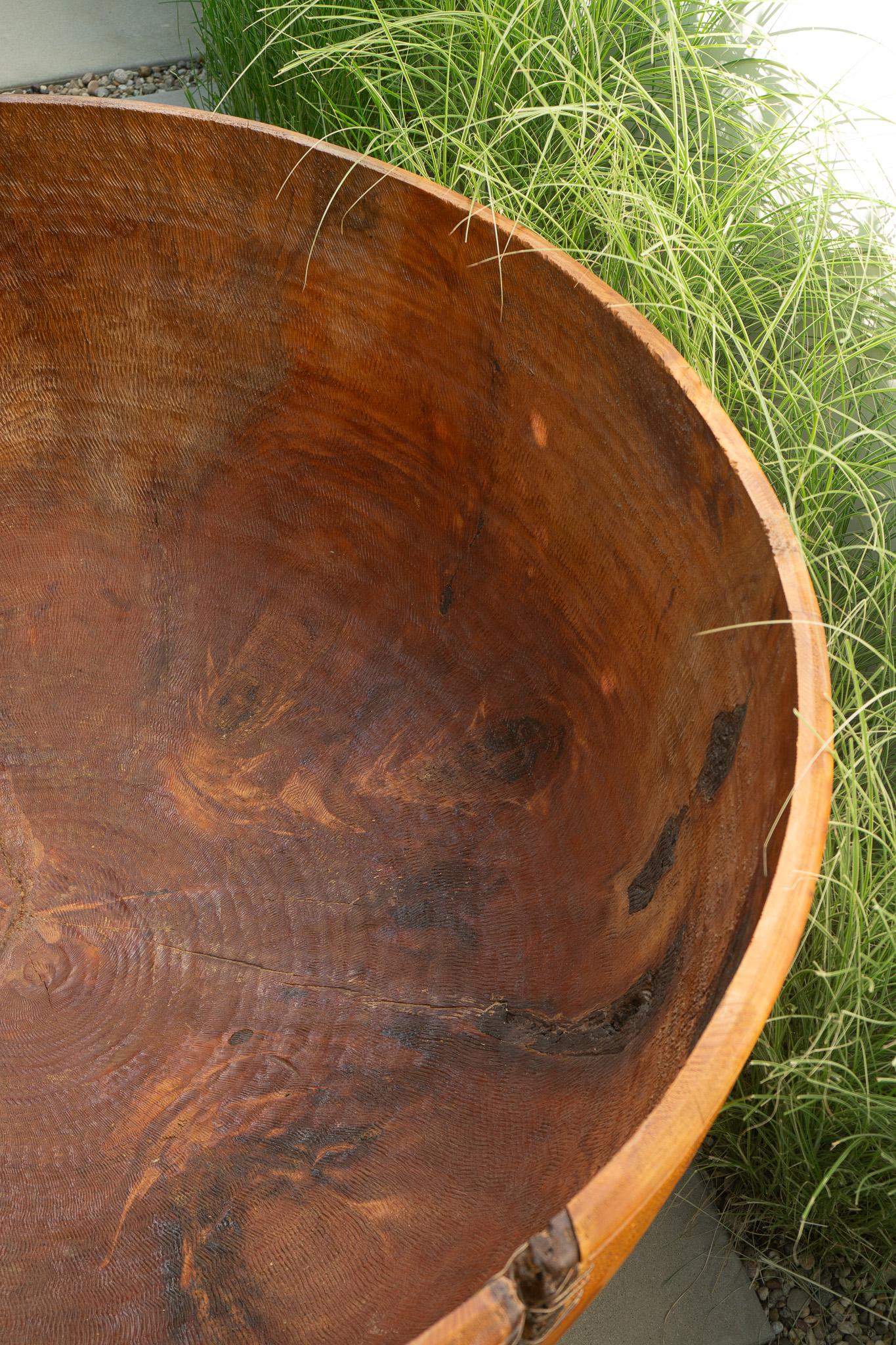 Massive Wood Turned Bowl - Five Feet Diameter For Sale 1