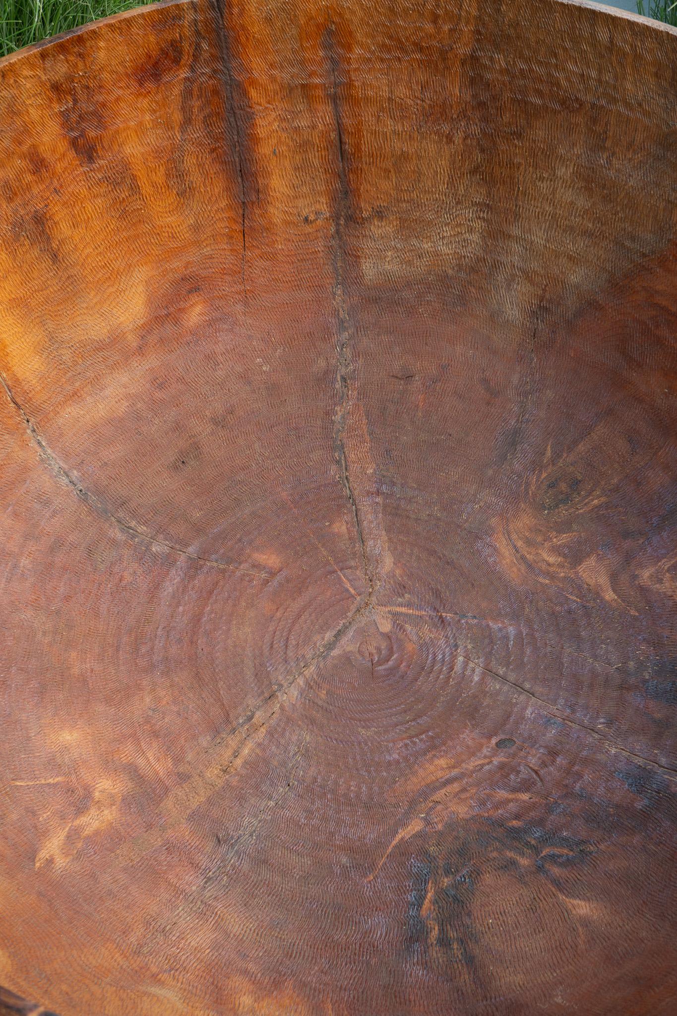 Massive Wood Turned Bowl - Five Feet Diameter For Sale 2