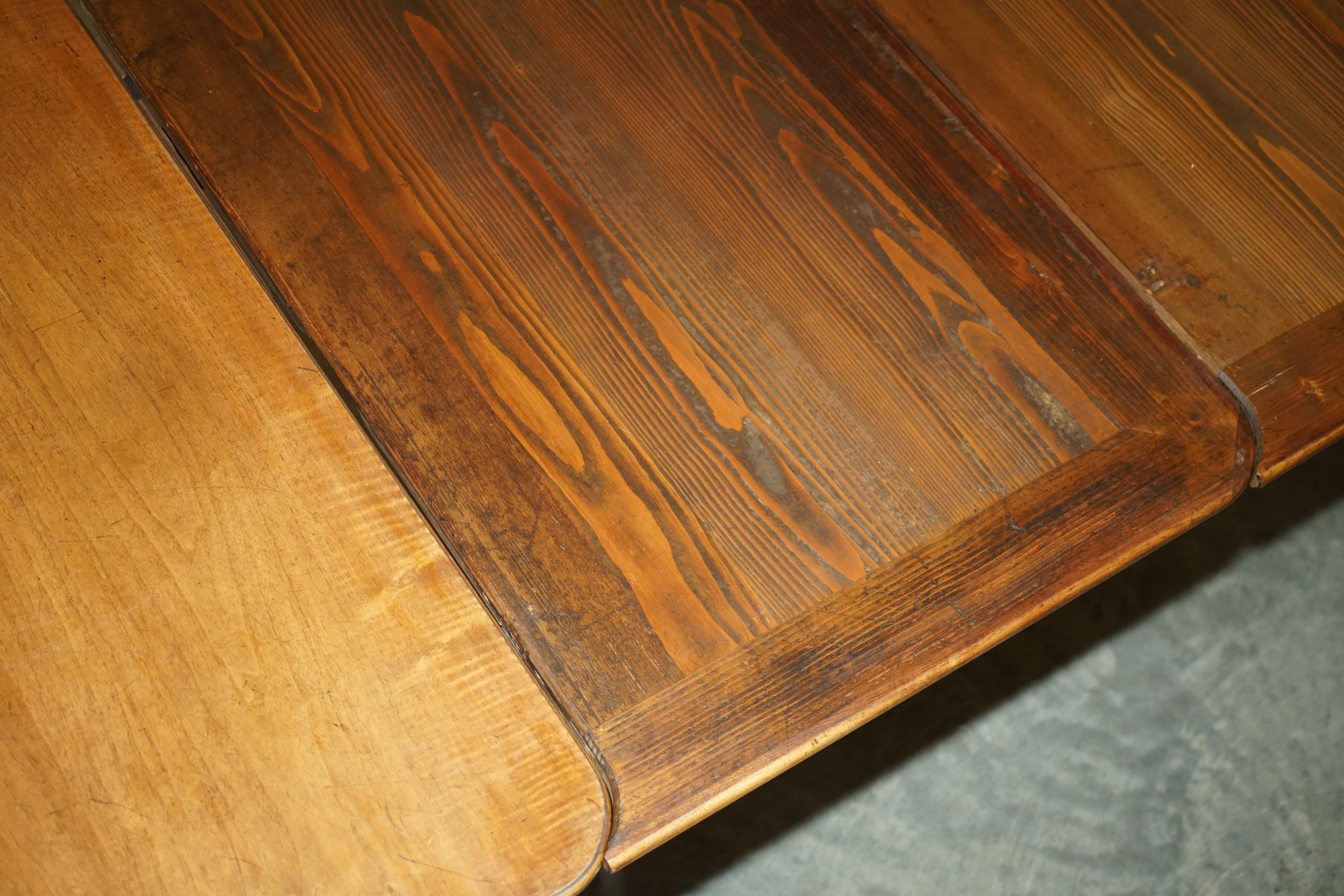 MESA DE COMEDOR MASSIVELY EXTENDiNG ANTIQUE FRENCH WALNUT ART DECO CLAW & BALL en venta 10