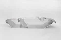 Massless Coffee Table, Aluminum, Volaskas Adara Marble by Todomuta Studio