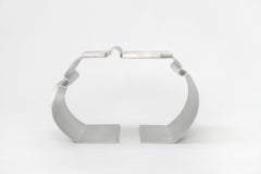 Massless Low Side Table, Aluminum, Marble by Todomuta Studio