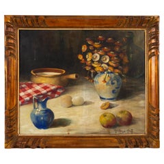 Masslousky Altoff Signed Still Life Oil Painting Early 20th Century 