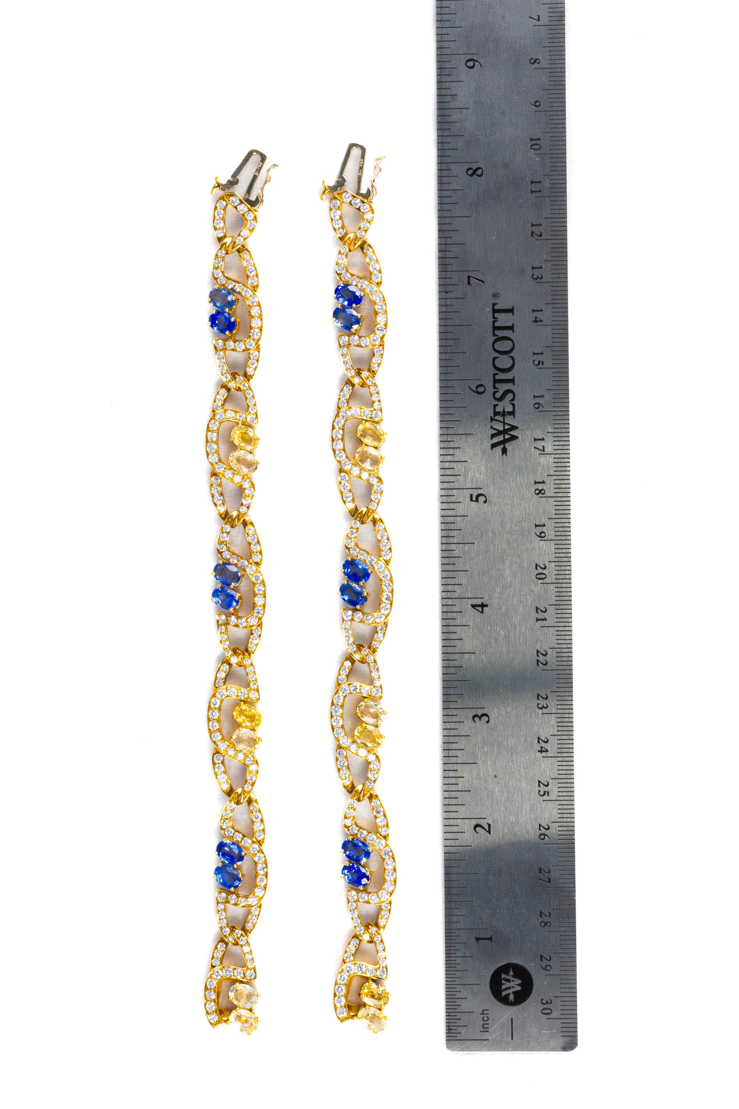 Massoni Collier convertible saphir et diamant Excellent état - En vente à New York, NY