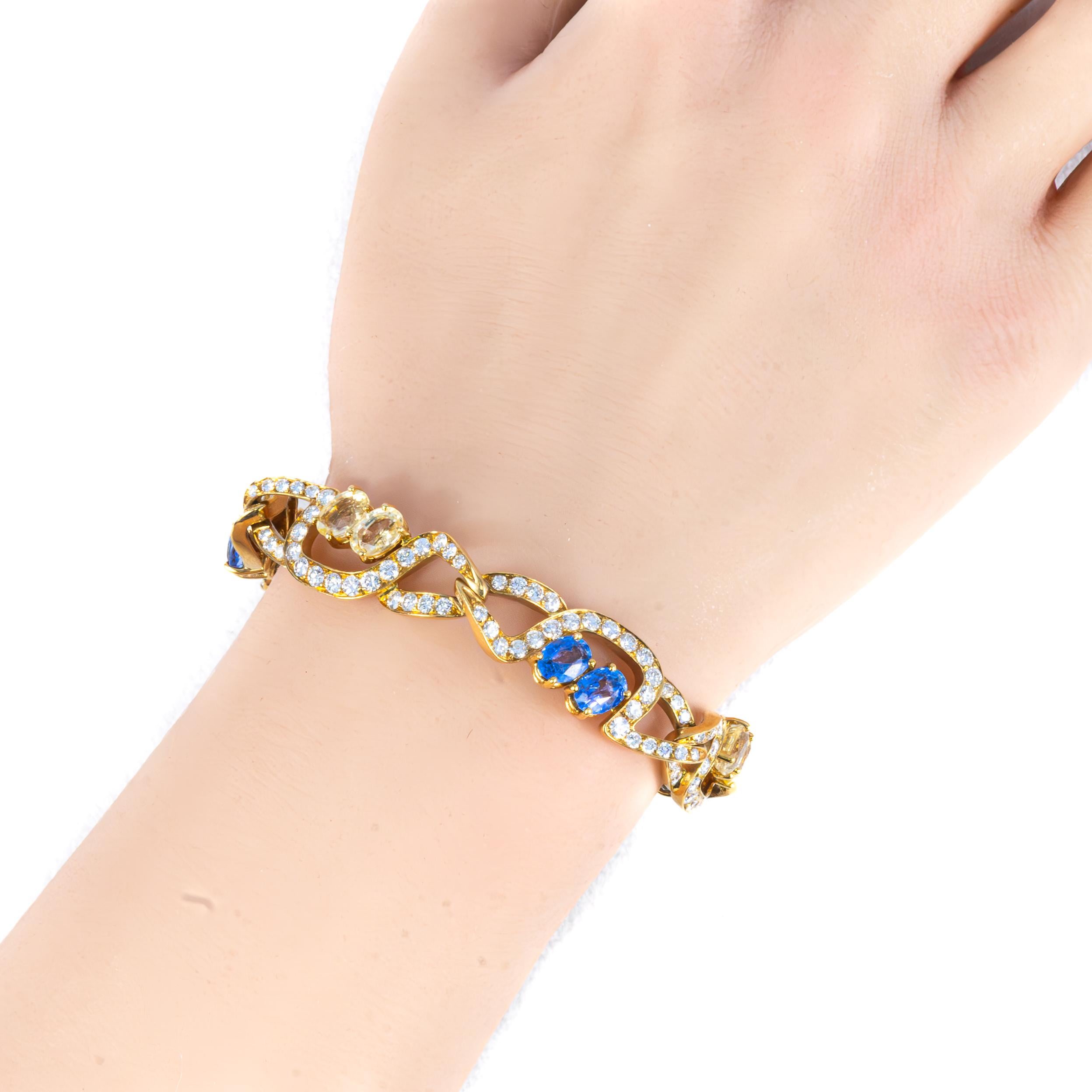 Massoni Collier convertible saphir et diamant Pour femmes en vente