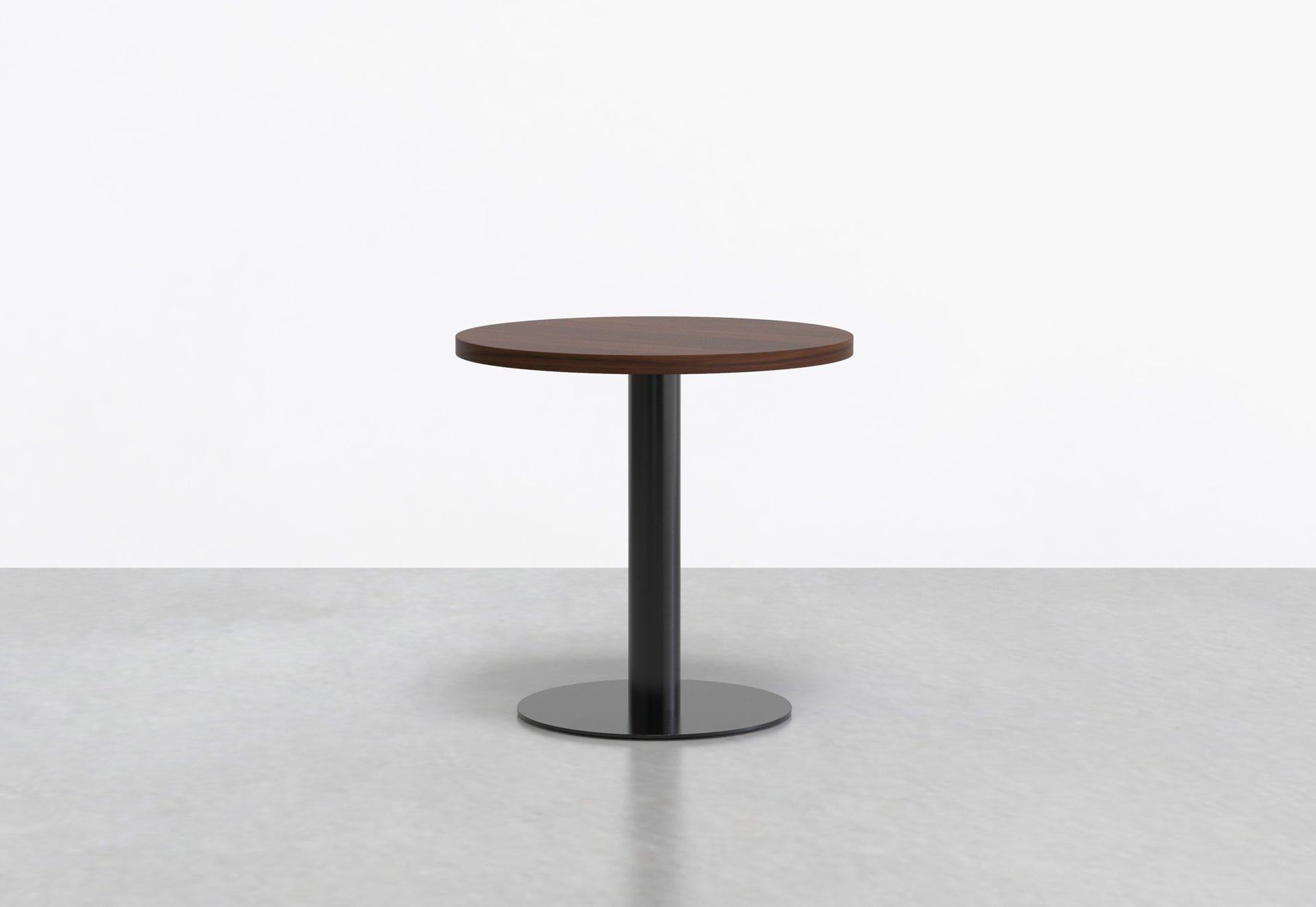 The cafe version of our larger Mast tables, the Mast cafe is a modern cafe table designed for dining and common areas. Choose between round or square tops, paired with a cylindrical pedestal base, which tucks into smaller areas with ease.
