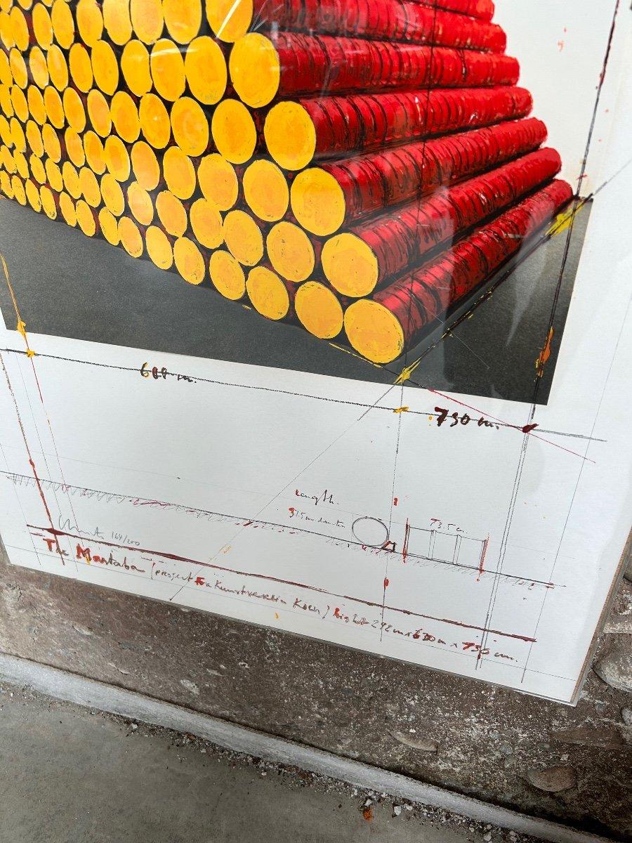 French Mastaba serigraphy & barrel For Sale