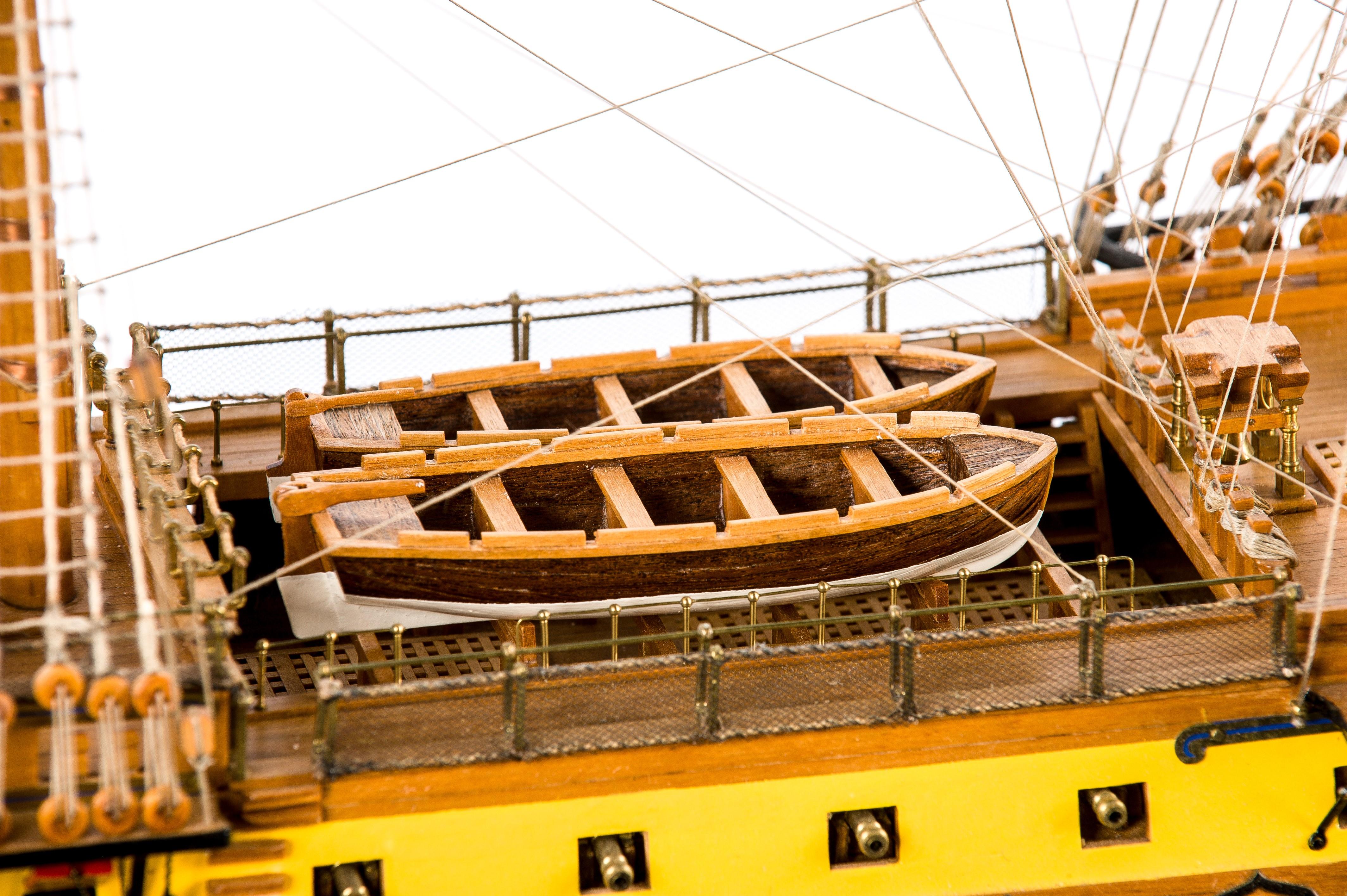 Master Built HMS Victory Scale Model Ship in Display Cabinet on Stand In Good Condition In Casteren, NL