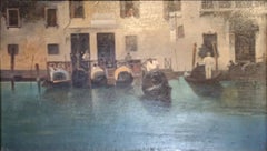 Master Copy of a Favretto Painting, Venice, Oil on Panel, Early 1900s