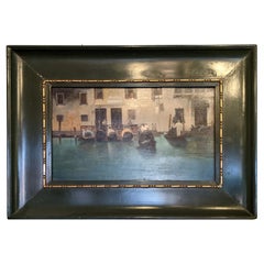 Master Copy of a Favretto Painting, Venice, Oil on Panel, Early 1900s
