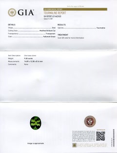 Master Cut 9.30ct Oval Mint Green Verdelite Tourmaline, GIA Certified