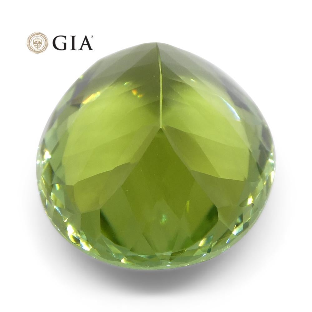 Master Cut 9.30ct Oval Mint Green Verdelite Tourmaline, GIA Certified For Sale 1