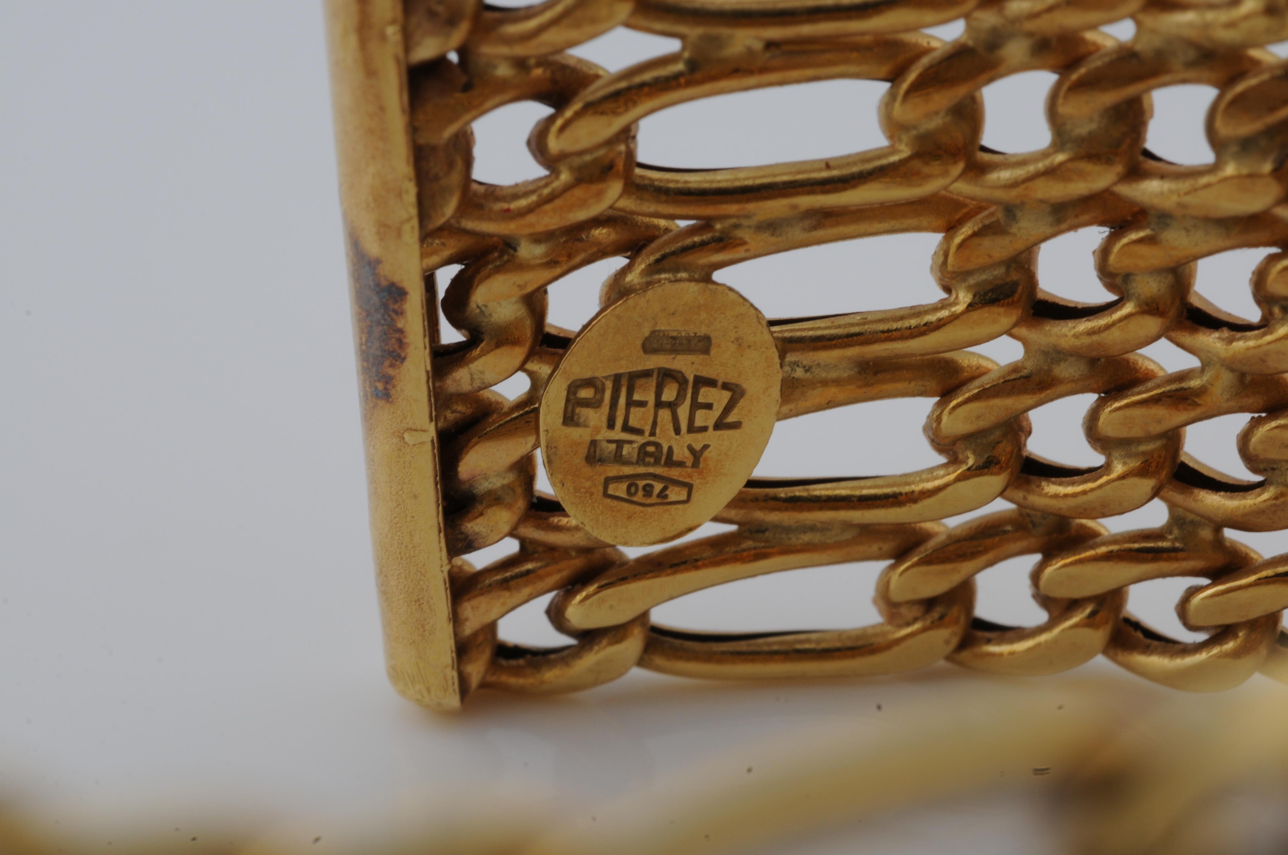 Masterly Goldsmith Work - Bracelet en or jaune 750 avec pierres précieuses et perles, 53g en vente 5