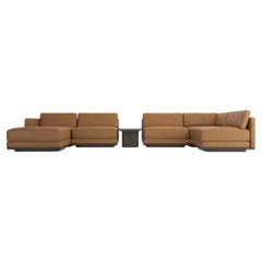 Modulares Master-Sofa, Eschenholz-/Eschenholzgestell mit lackierter Oberfläche