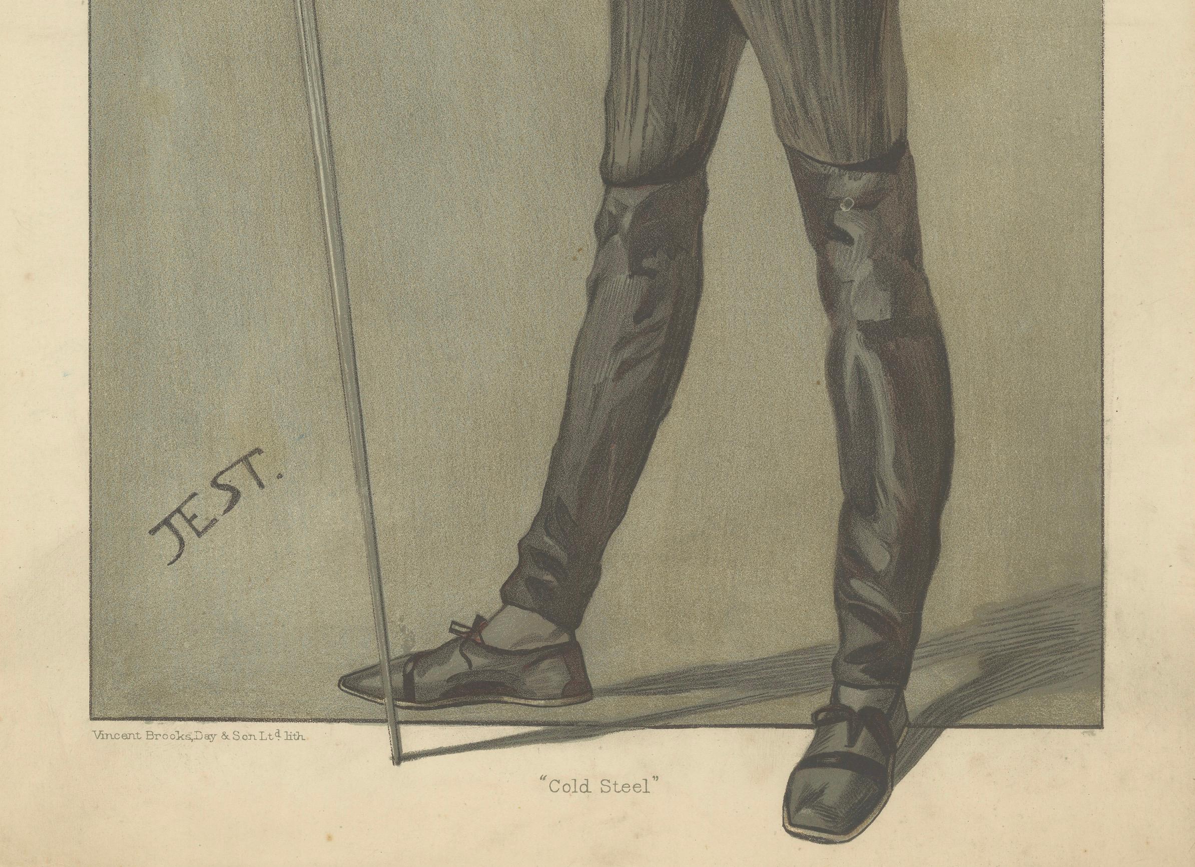 This Vanity Fair illustration from August 13, 1903, is a caricature of Alfred Hutton, captioned 