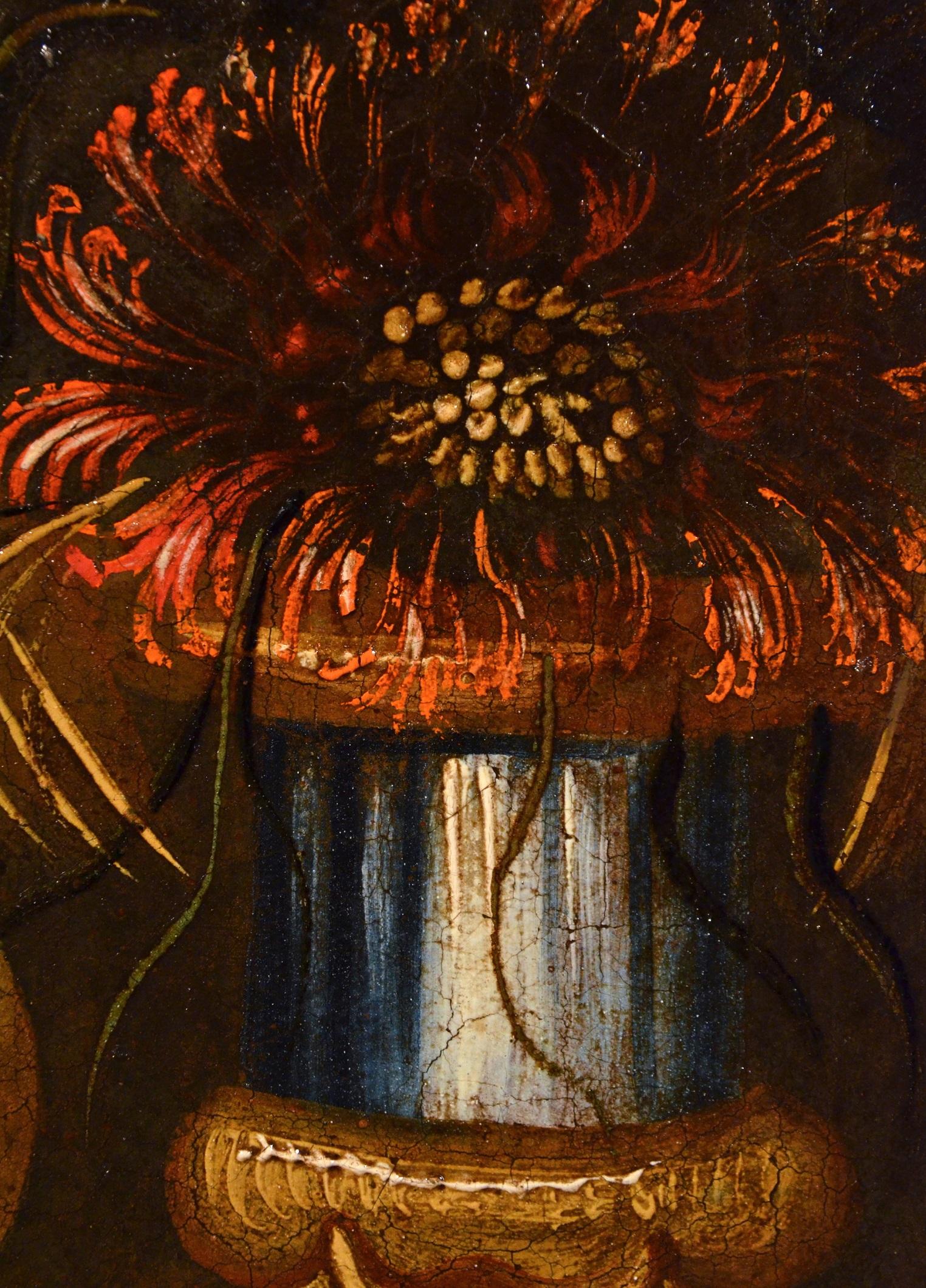 Peinture à l'huile sur toile Vieux maître 17ème siècle Italie natures mortes   en vente 11