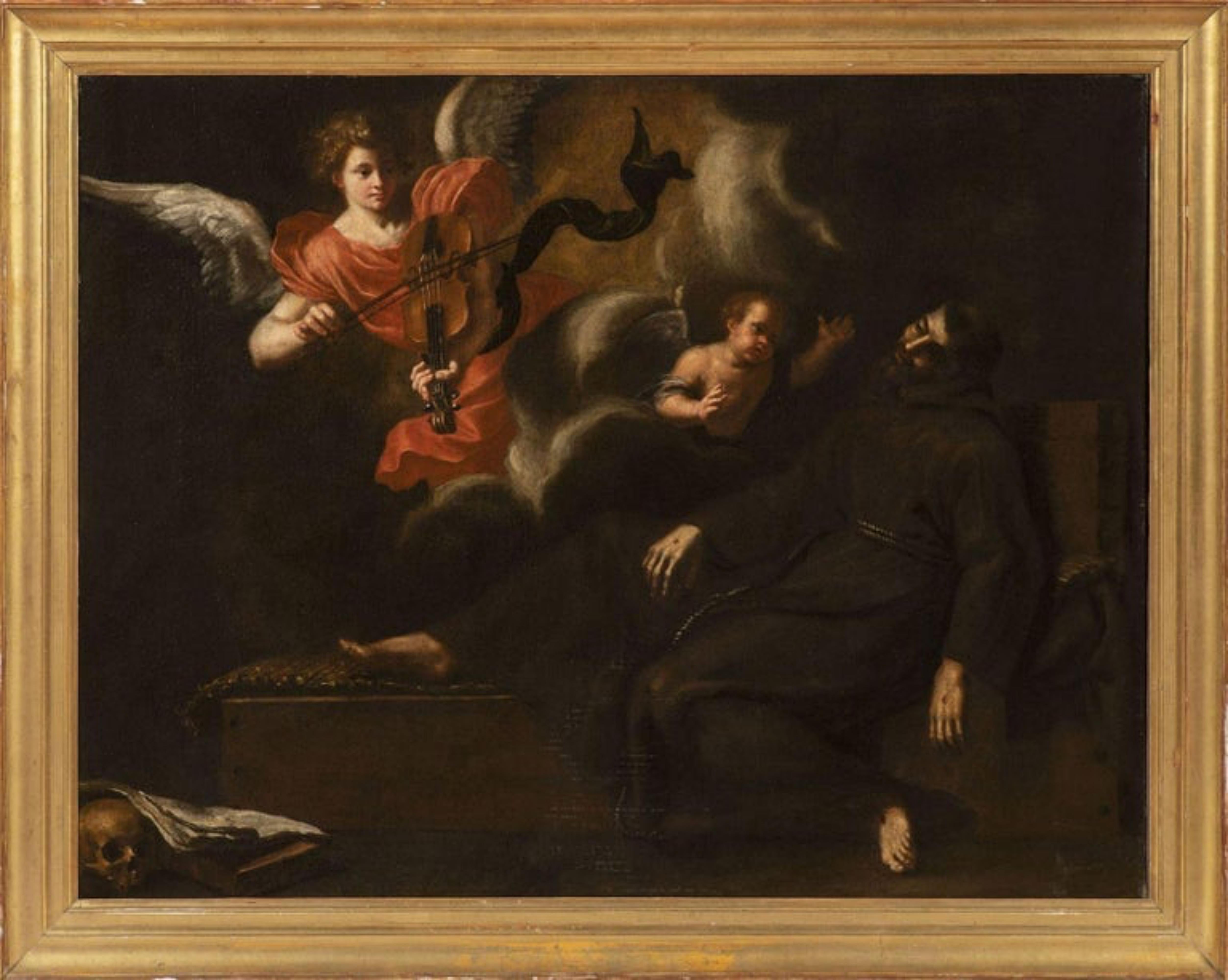 Maestro de la Escuela Napolitana del siglo XVII. Visión de San Francisco siglo XVIII y antes en venta