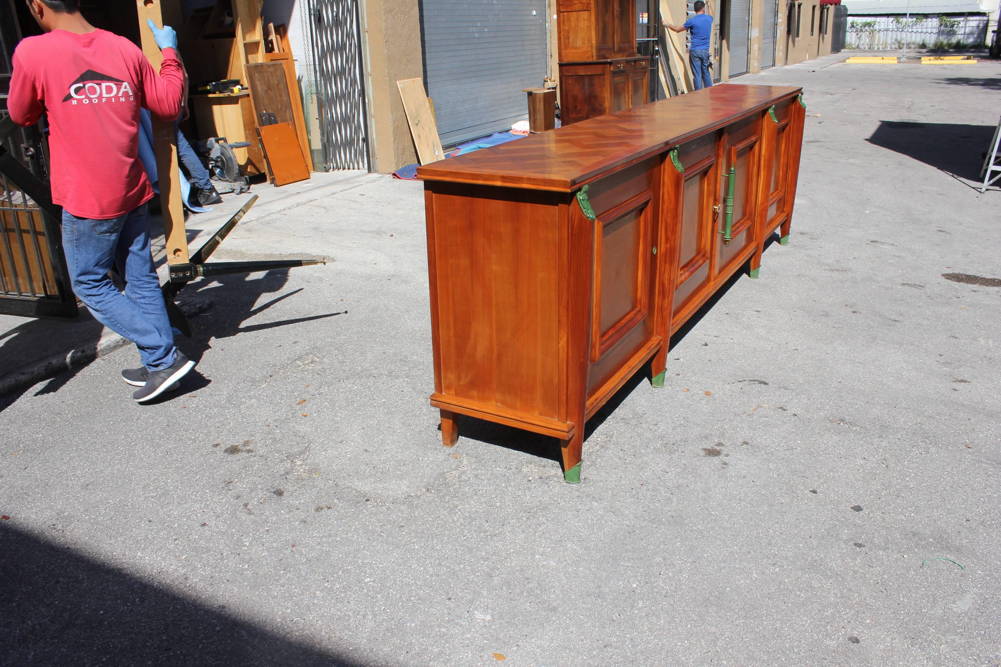 Master Piece French Art Deco Sideboard / Buffet Cherrywood by Leon Jallot, 1930s For Sale 11