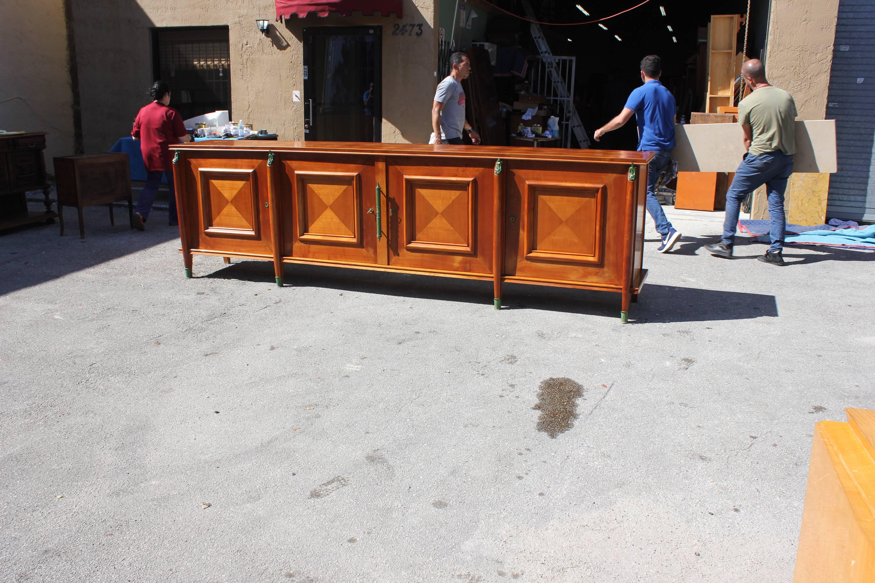 Master Piece French Art Deco Sideboard / Buffet Cherrywood by Leon Jallot, 1930s For Sale 13