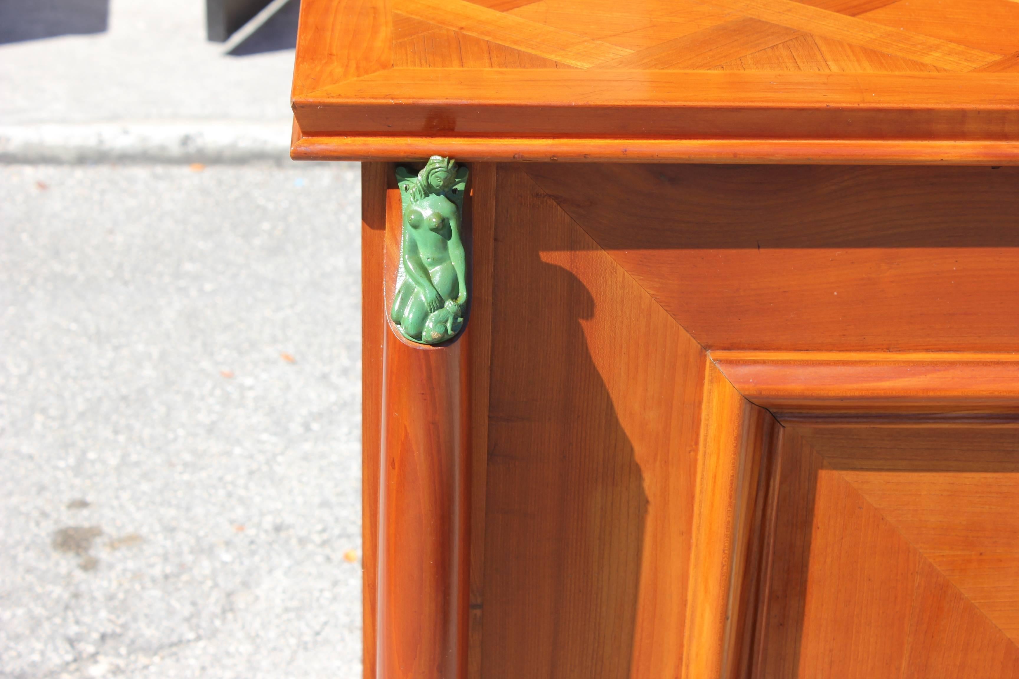 Mid-20th Century Master Piece French Art Deco Sideboard / Buffet Cherrywood by Leon Jallot, 1930s For Sale