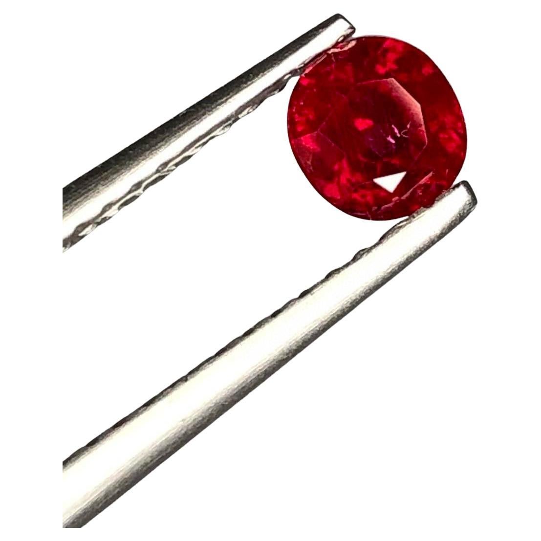 Femenino o masculino Rubí de Birmania natural sin calentar certificado GIA Color rojo vivo sangre de paloma 0,64 ct en venta