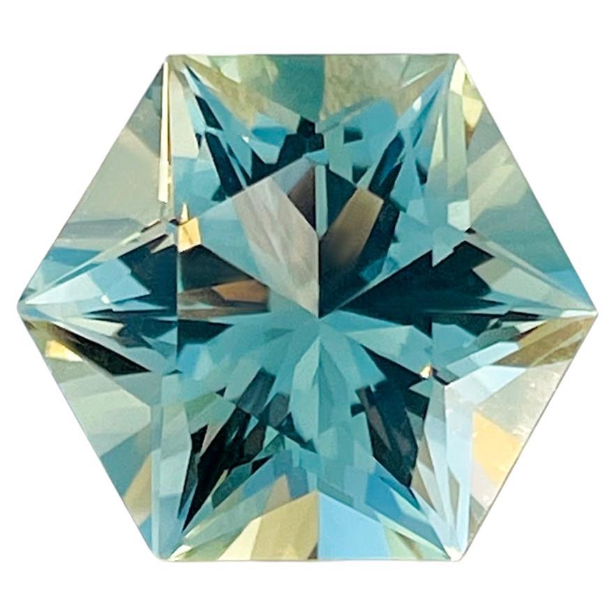 Master precision cutting gemstone Natural Green amethyst 10.31ct unique piece  For Sale
