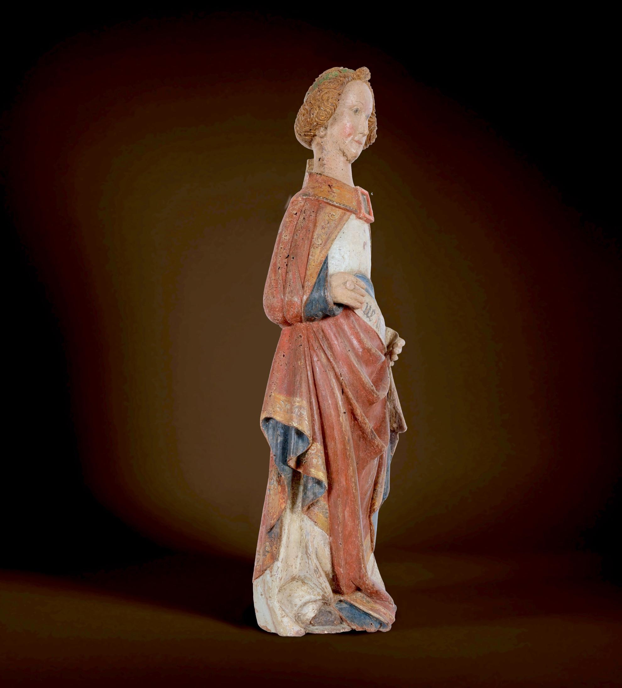 Angel of the Annunciation - Gothic Sculpture by Master Theoderich