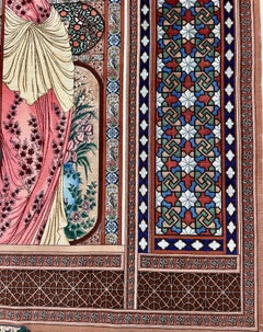 Master Weaver Akbar Mahdiei Persian Silk Pictorial Rug