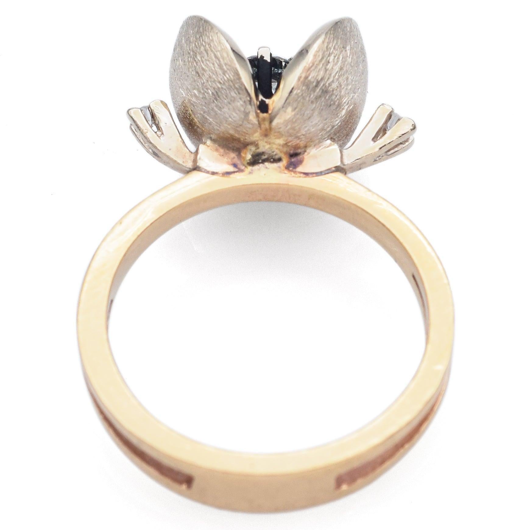 De las mujeres Mastercraft Anillo de Diamantes Euro Viejo de Oro Amarillo de 14K 0,29 TCW en venta