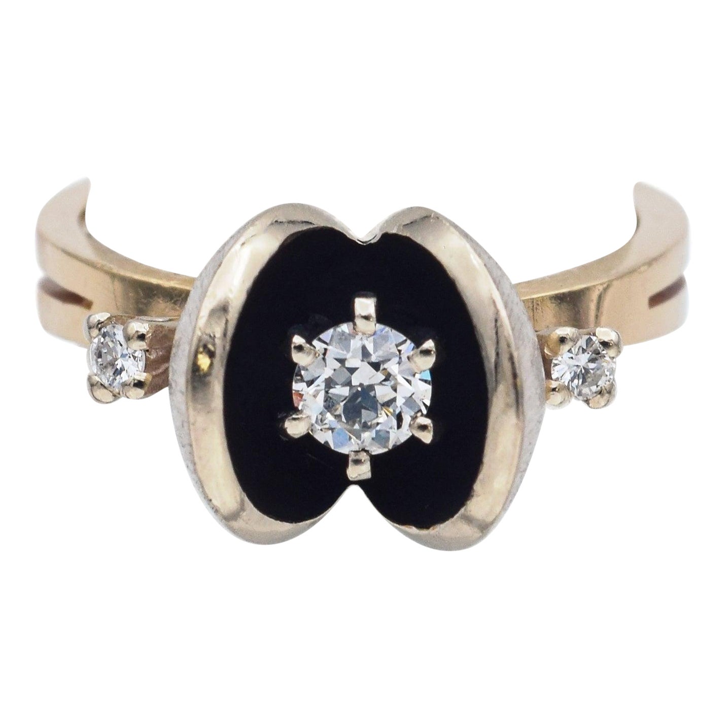 Mastercraft Anillo de Diamantes Euro Viejo de Oro Amarillo de 14K 0,29 TCW en venta
