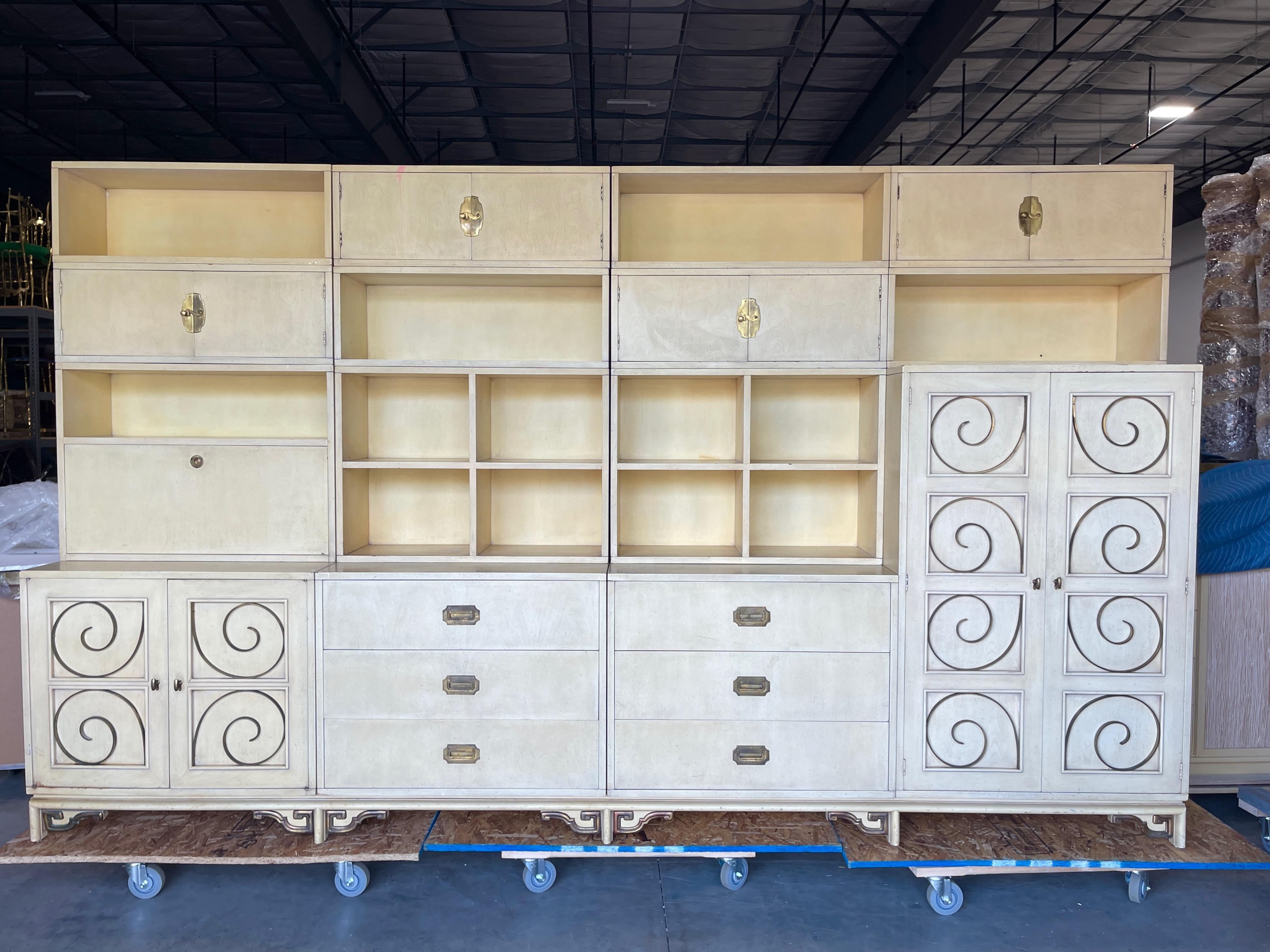 Mid-20th Century Mastercraft 16 Piece Wall Unit For Sale