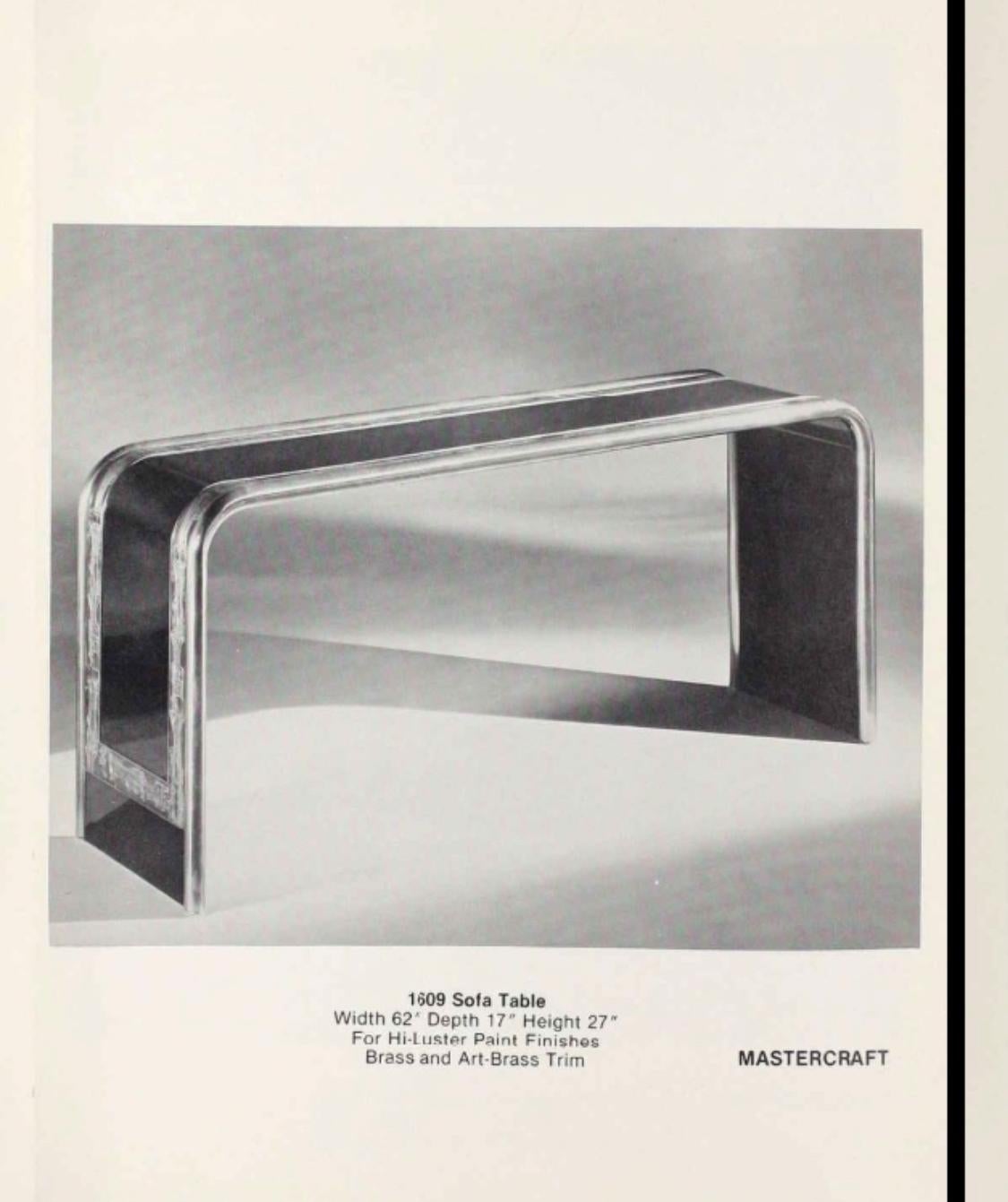 Mastercraft 1609 Sofa table with acid-etched details by Bernhard Rohne For Sale 6