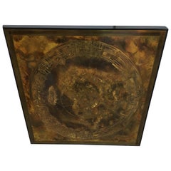 Mastercraft Acid-Etched and Oxidized Brass Wall Art