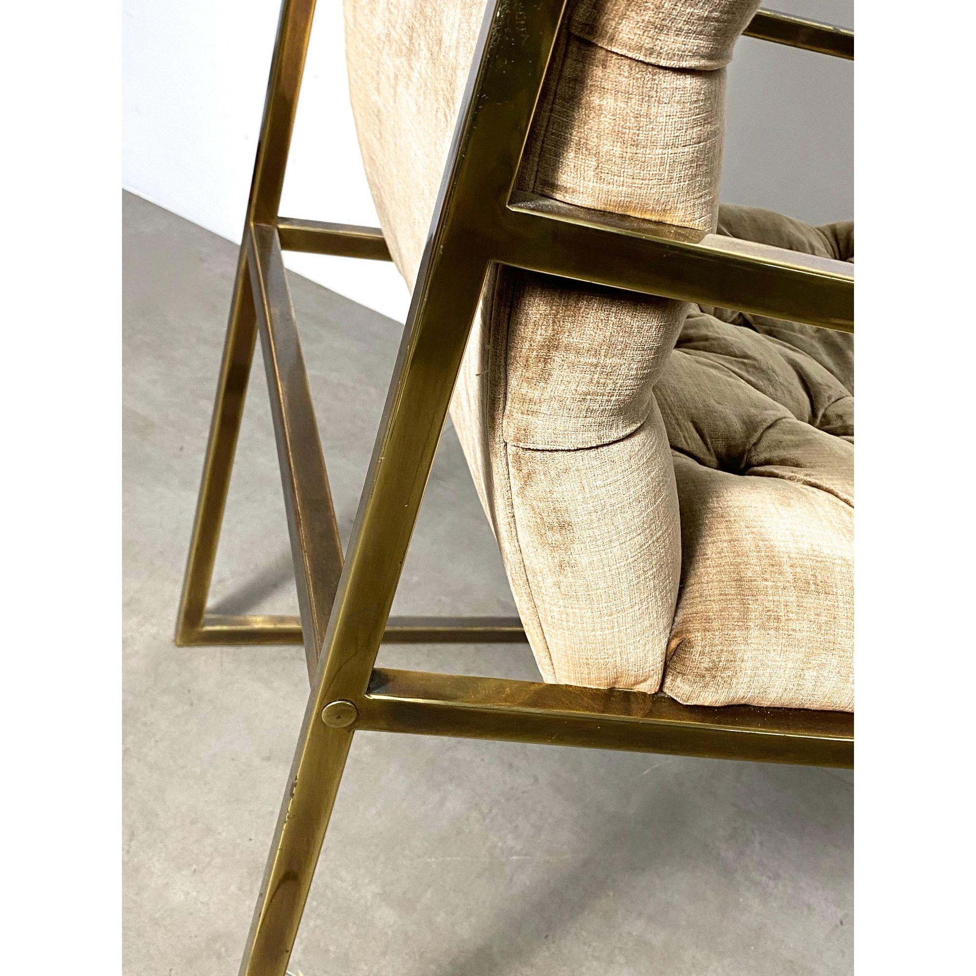 Mastercraft Acid Etched Armchair in Brass by Bernhard Rohne, circa 1970's For Sale 4