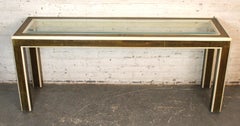 Table console en laiton gravé à l'acide Mastercraft