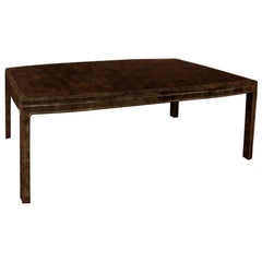 Mastercraft Amboyna & Brass Dining Table