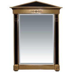 Mastercraft Brass and Black Resin Empire Mirror