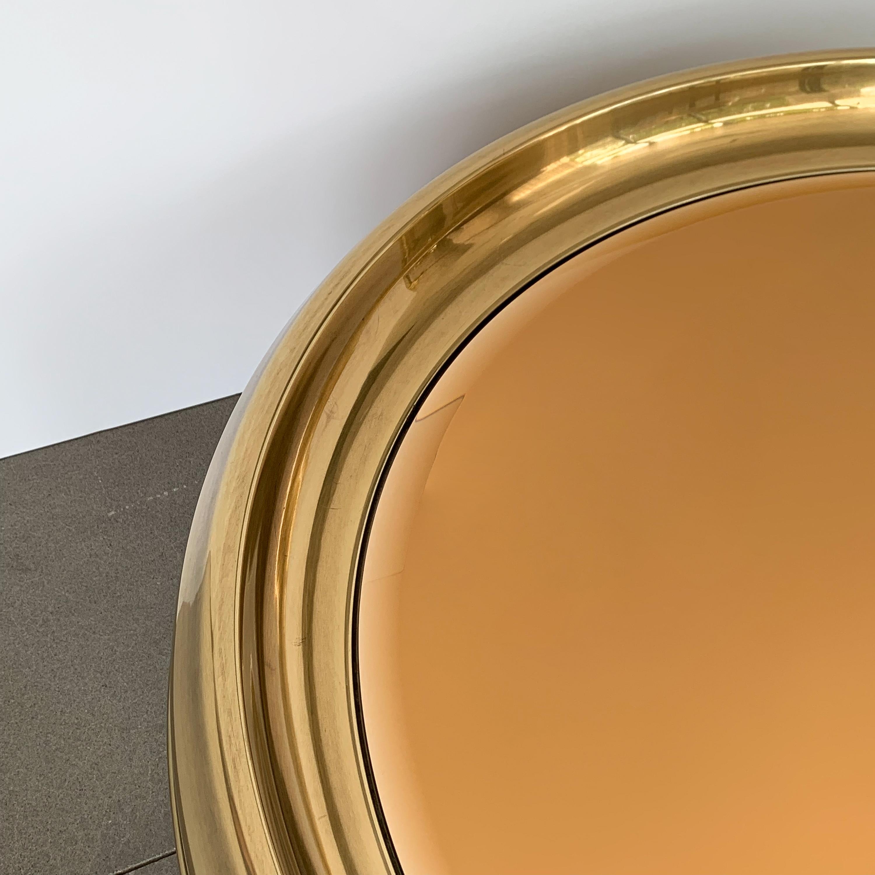 Mastercraft Brass and Copper Mirror Coffee Table 5