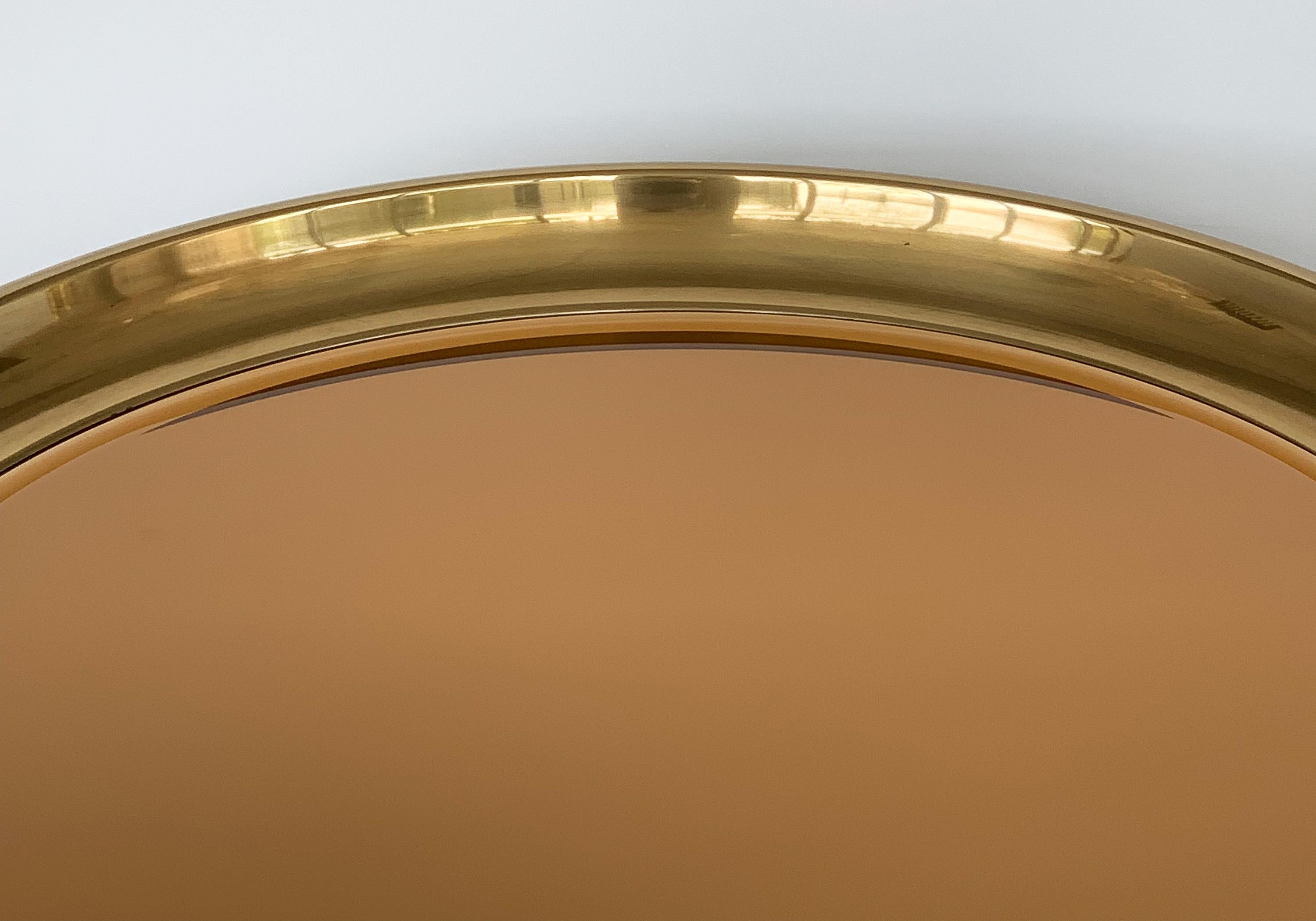 Late 20th Century Mastercraft Brass and Copper Mirror Coffee Table