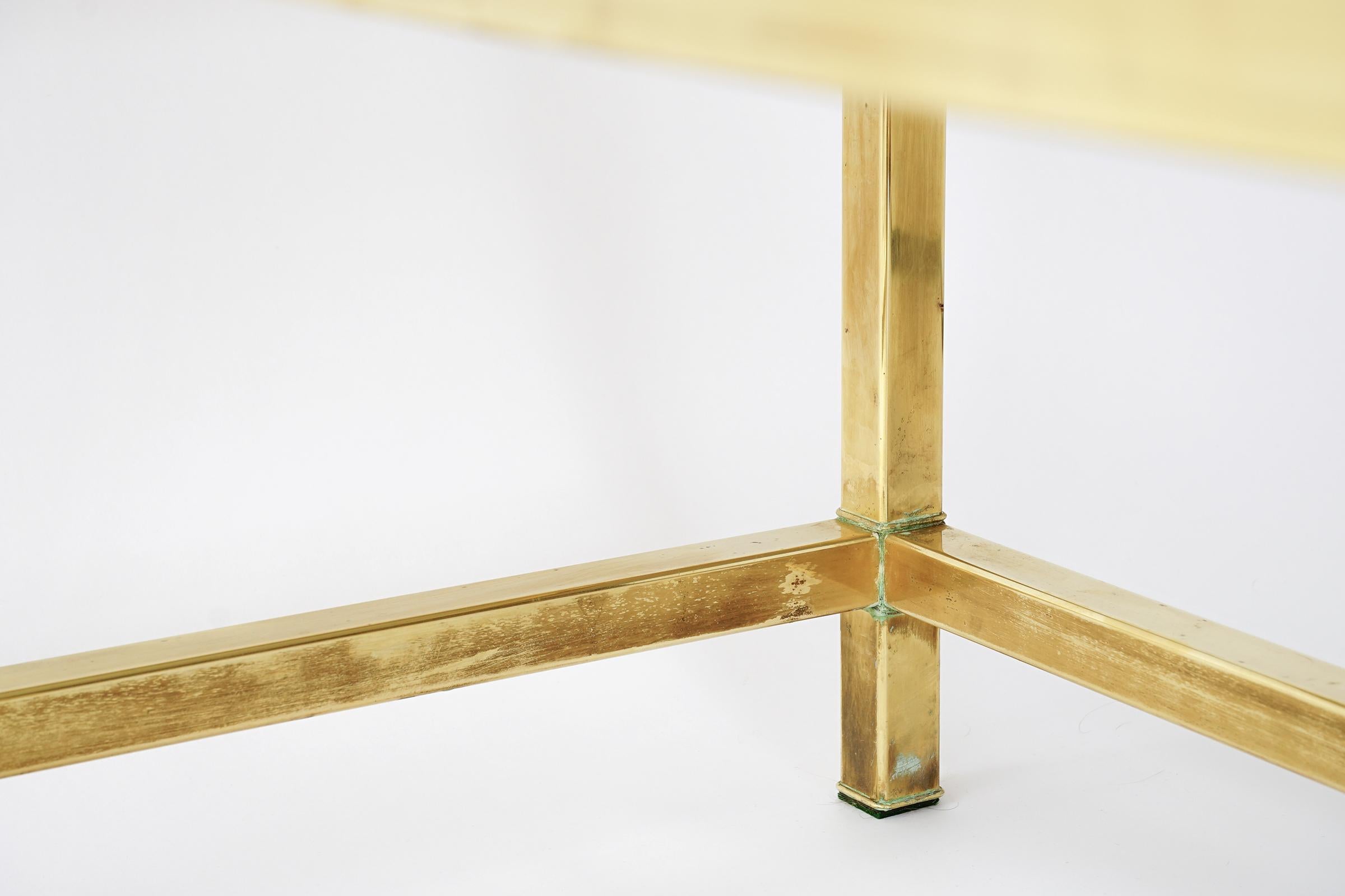 Mastercraft Brass and Glass Coffee Table 3