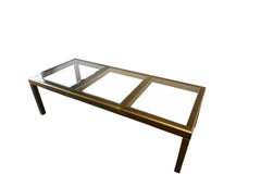 Mastercraft Brass and Glass Extension Dining Table