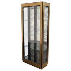 Mastercraft Brass and Lacquer Display or Vitrine, circa 1970s