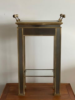 Mastercraft Brass and Steel Table with Removable Tray Top
