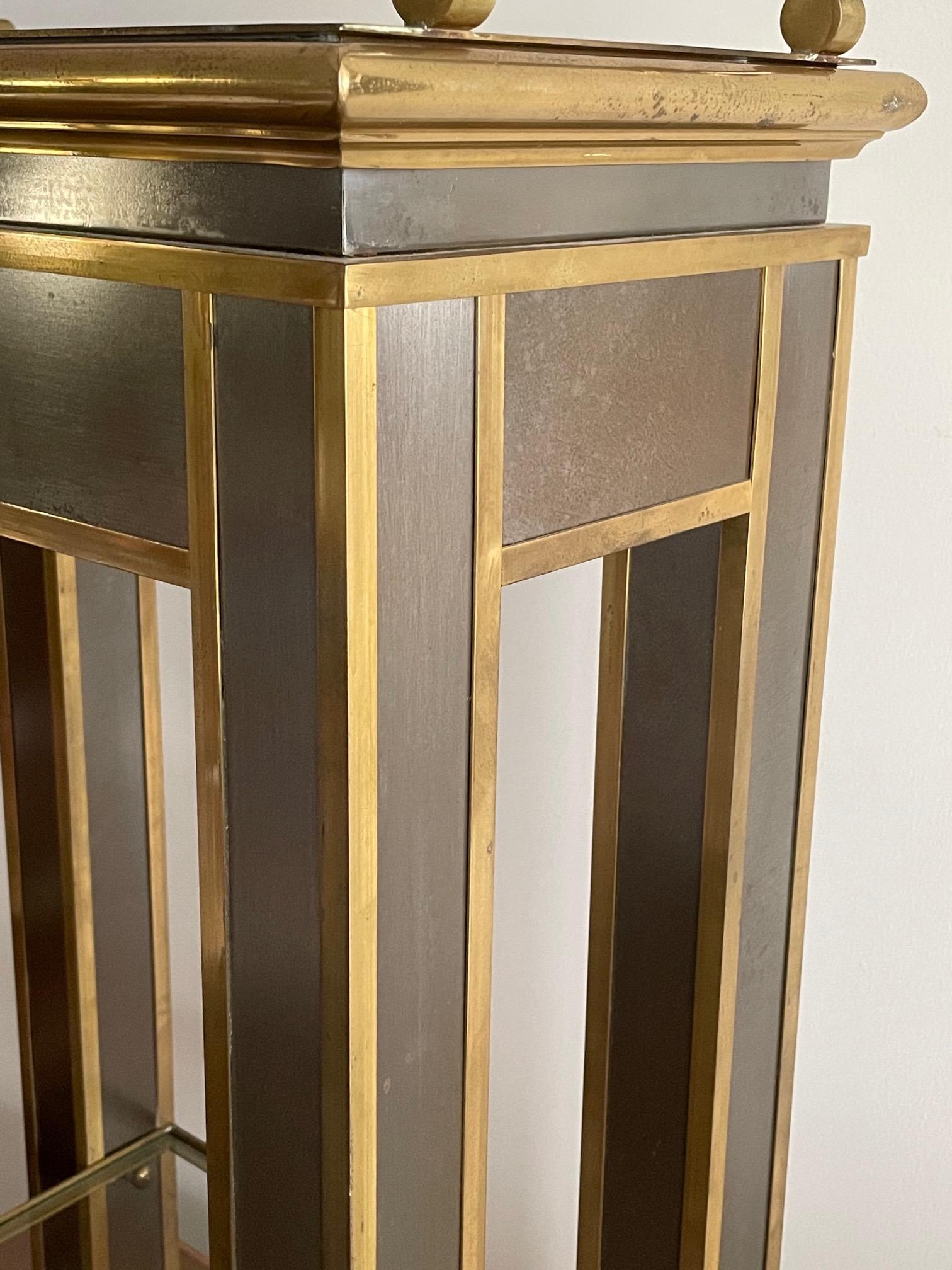 Mastercraft Brass and Steel Table with Removable Tray Top 1