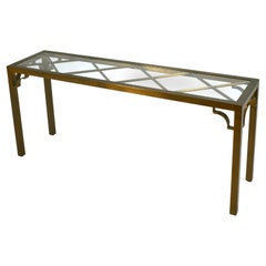Mastercraft Brass Chinese Chippendale Console Table